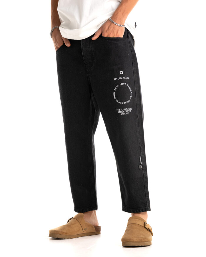 Jeans Black Crop Fit 262