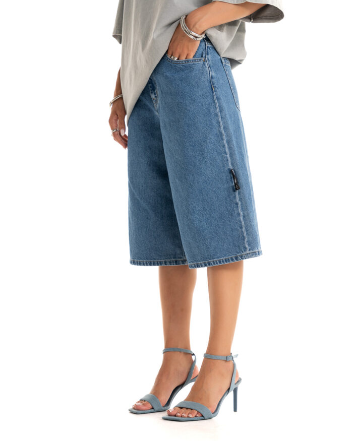 Jean Woman Shorts Blue