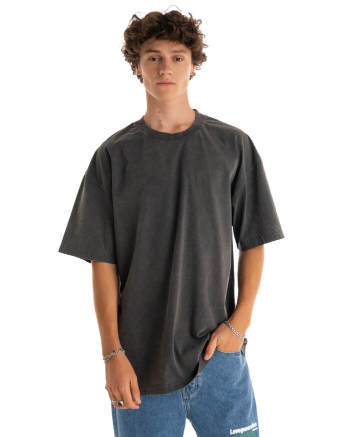Oversized T-shirt TDO000 Smoke Black