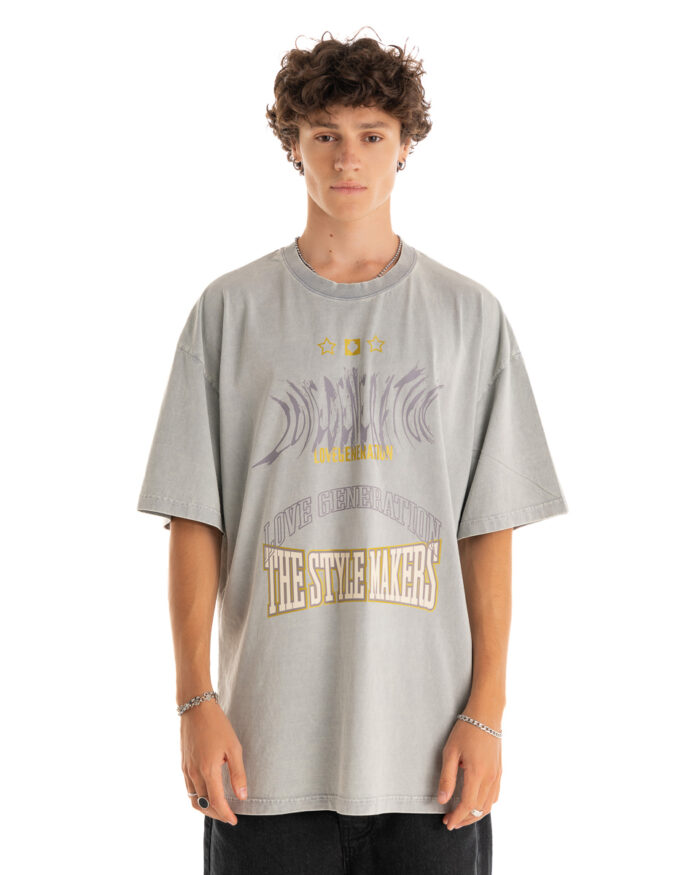 Oversized T-Shirt TDO349 Smoke Grey