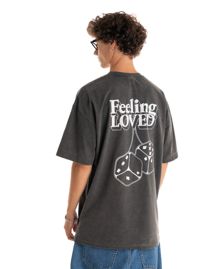 Oversized T-Shirt TDO411 Smoke Black