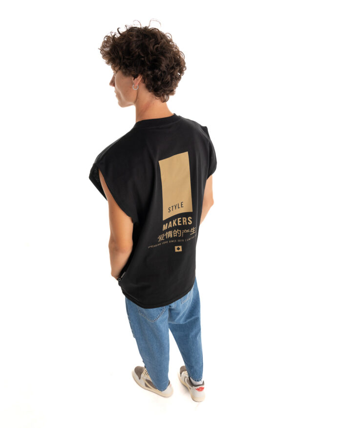 Oversized Vest V131 Black