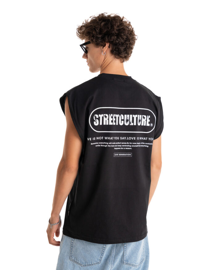 Oversized Vest V302 Black