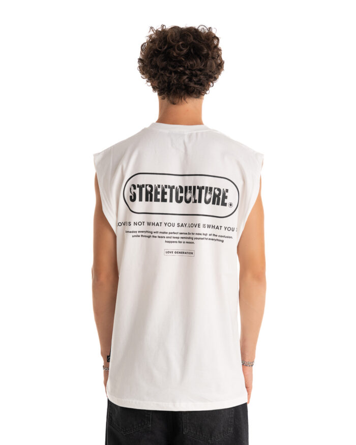 Oversized Vest V302 Off-White