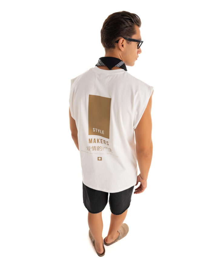 Oversized Vest V131 Off-White