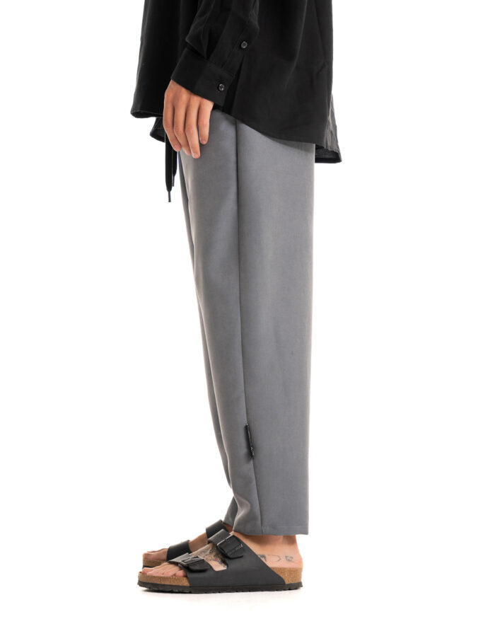 Παντελόνι Υφασμάτινο Cupro Crop Fit Grey