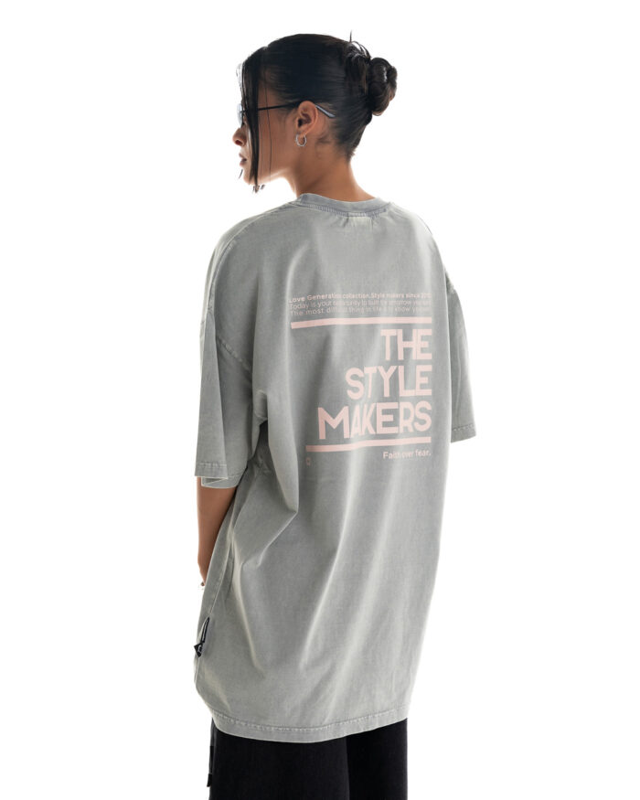 Boyfriend Oversized T-Shirt TDO275C Smoke Grey
