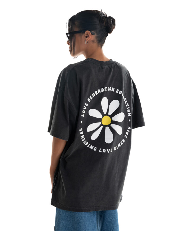 Boyfriend Oversized T-Shirt TDO372 Smoke Black