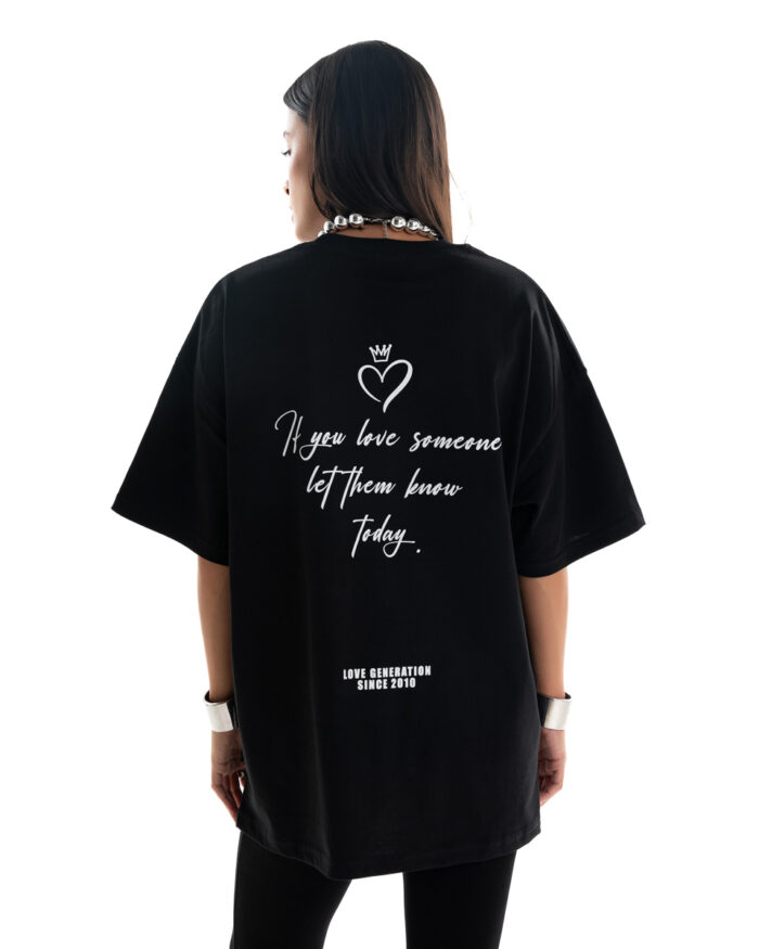 Boyfriend Oversized T-Shirt TLO427 Black