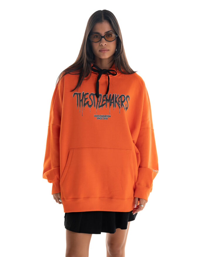 Boyfriend Super Oversized Hoodie HS430 Orange