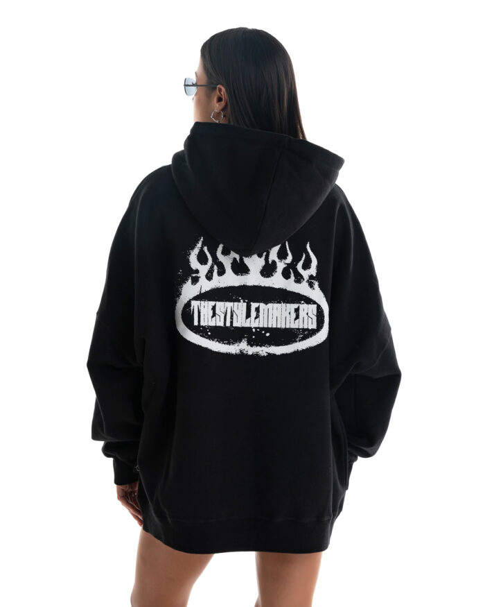 Boyfriend Super Oversized Hoodie HS436 Black