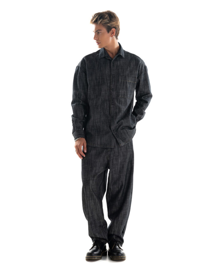 Jeanview Set Black Overshirt & Pants