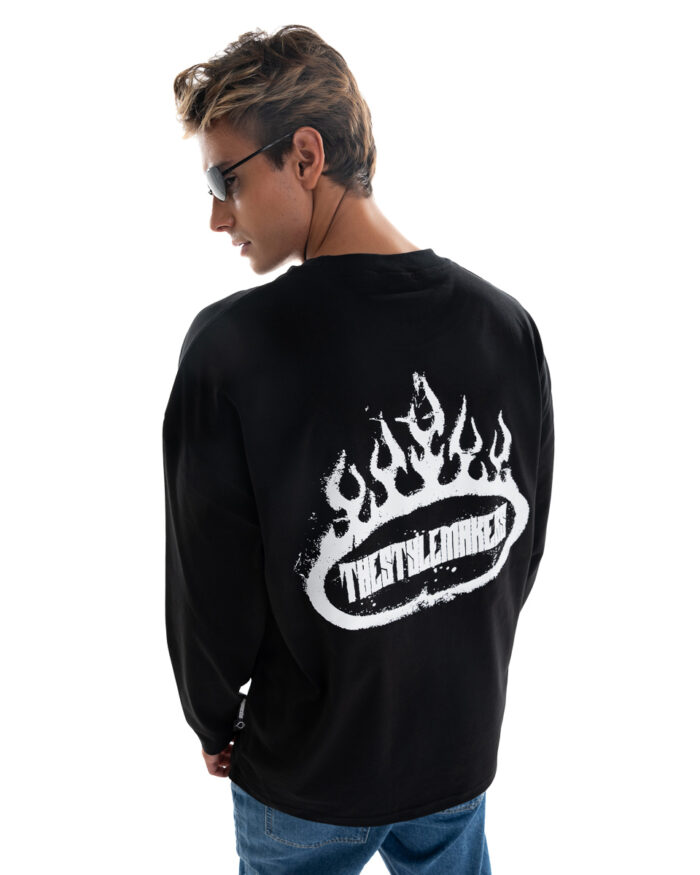 Long Oversized T-Shirt TLL436 Black