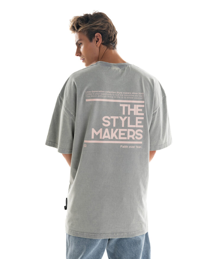 Oversized T-Shirt TDO275C Smoke Grey
