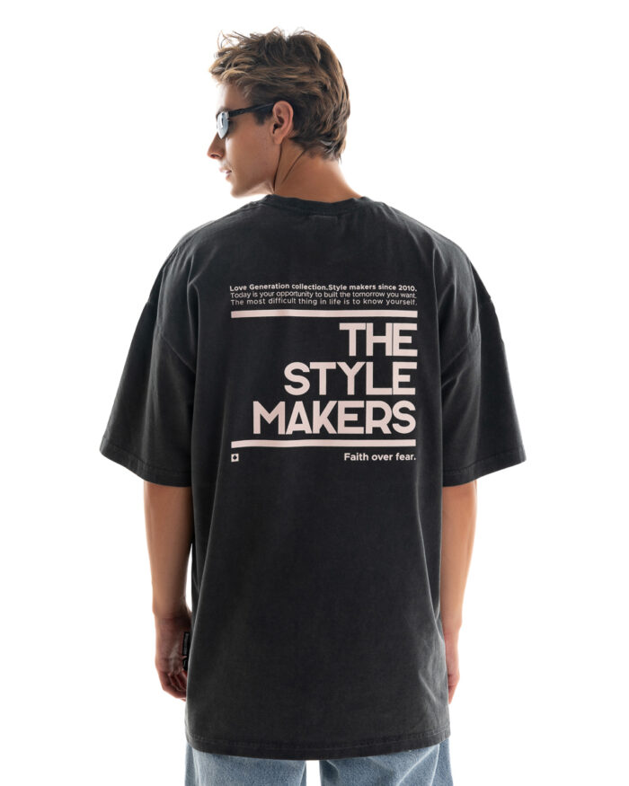 Oversized T-Shirt TDO275C Smoke Black