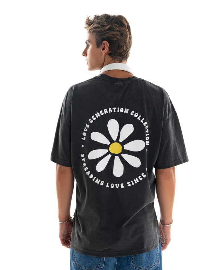 Oversized T-Shirt TDO372 Smoke Black