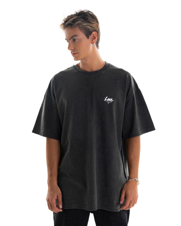 Oversized T-Shirt TDO435 Smoke Black