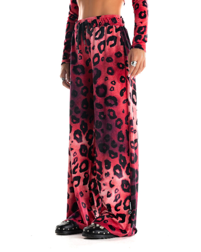 Velvet Καμπάνα Φόρμα Leopard Pink