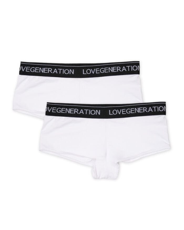 Σετ 2 Μπόξερ - Cotton Modal Λευκό - Μαύρο