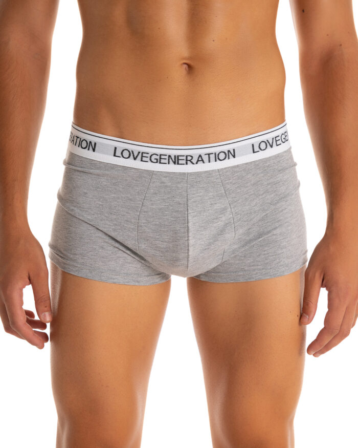 Σετ 3 Μπόξερ Cotton Modal Γκρι - Λευκό