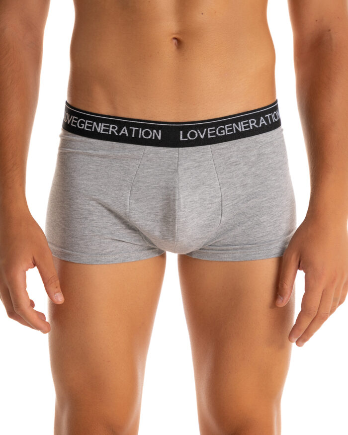 Σετ 3 Μπόξερ Cotton Modal Γκρι - Μαύρο