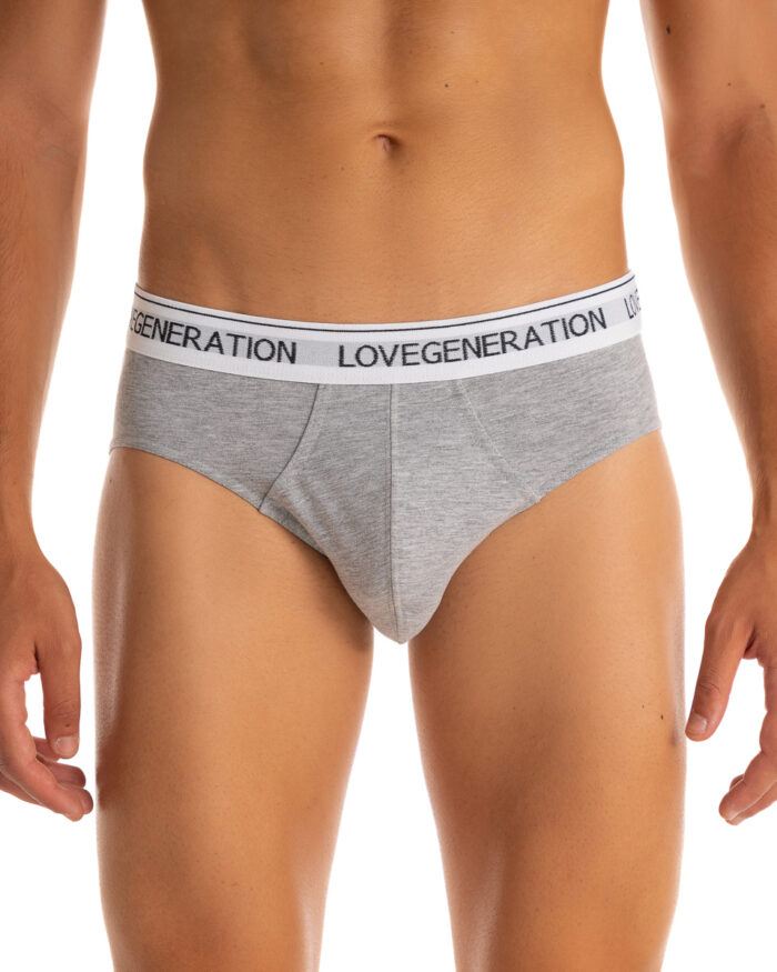 Σετ 3 Σλιπ Cotton Modal Γκρι - Λευκό