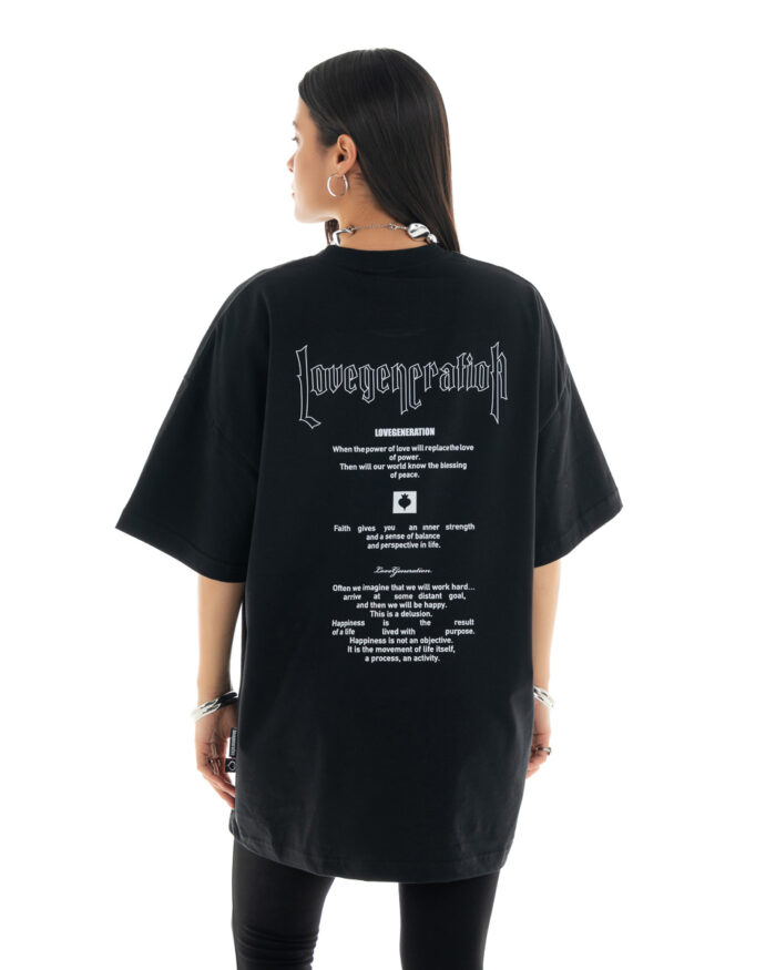 Boyfriend Oversized T-Shirt TLO449 Black