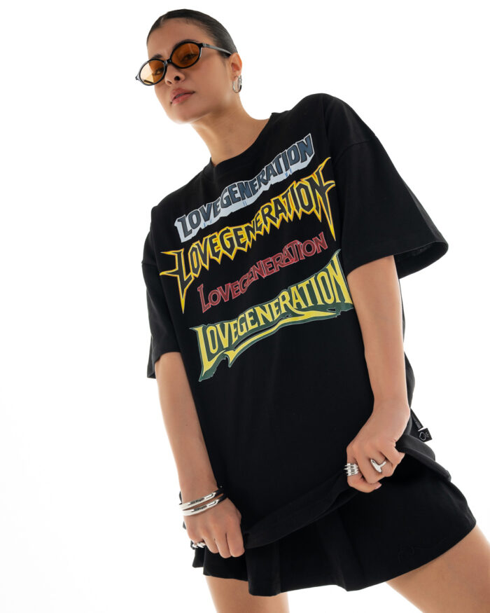 Boyfriend Oversized T-Shirt TLO454 Black
