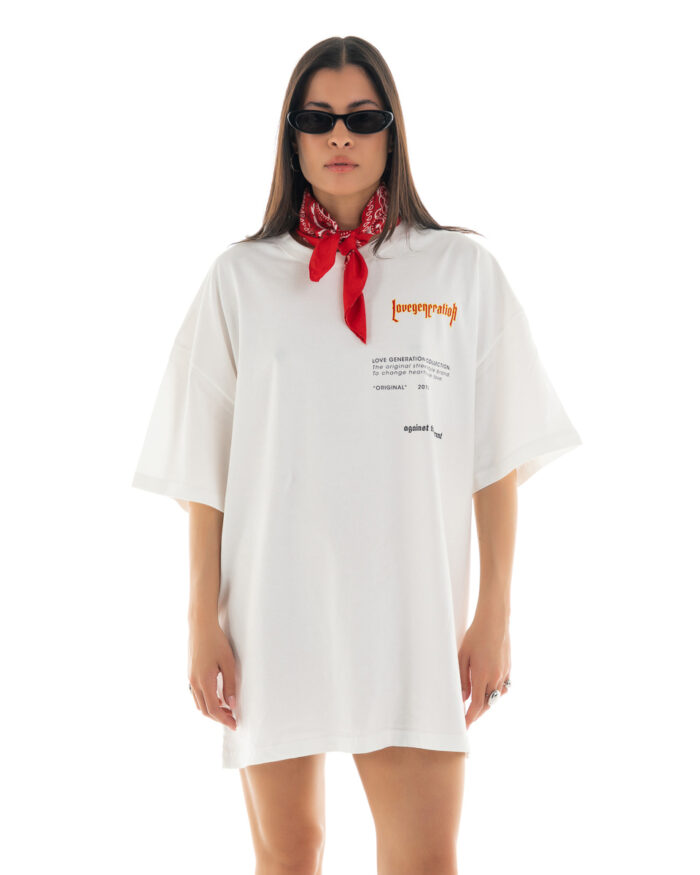 Boyfriend Oversized T-Shirt TLO458 Off-White