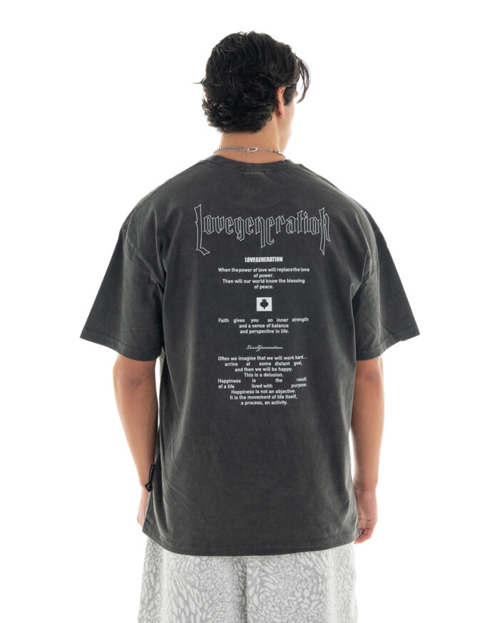 Oversized T-Shirt TDO449 Smoke Black