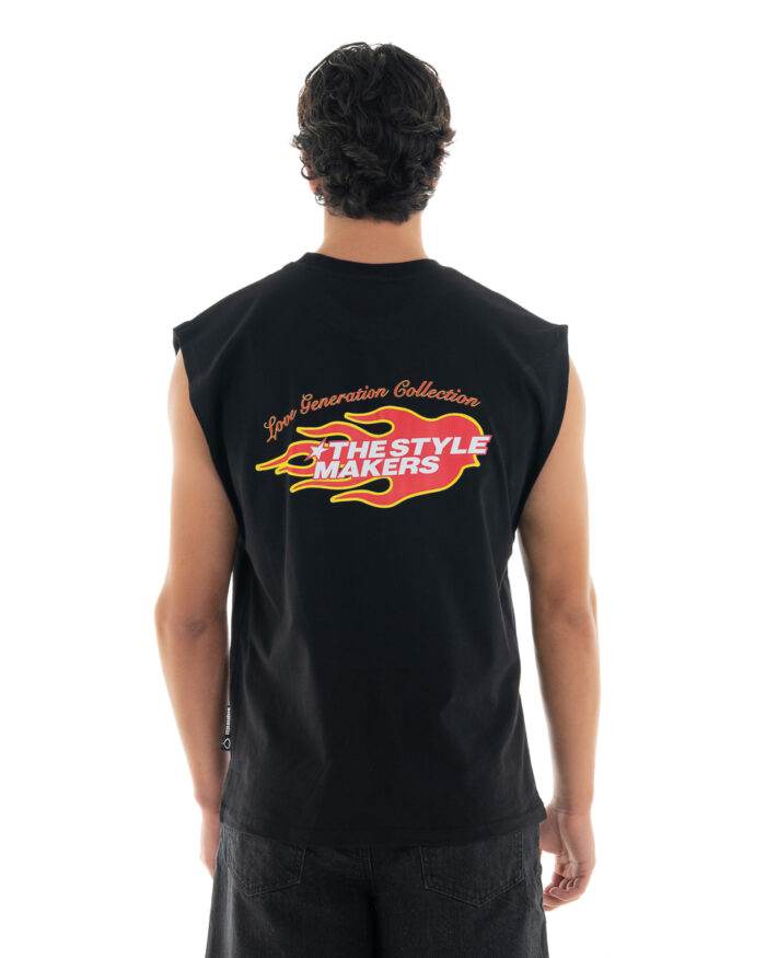 Oversized Vest V450 Black