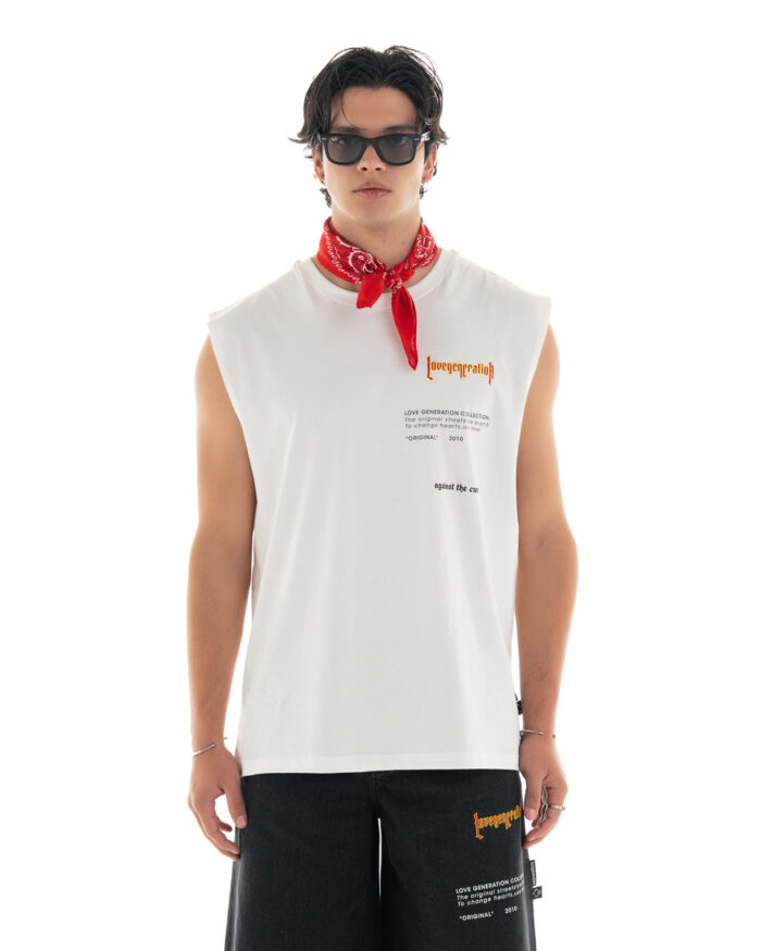 Oversized Vest V458 Off-White