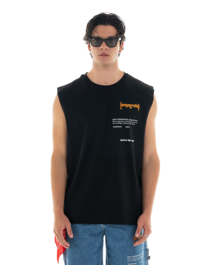 Oversized Vest V458 Black