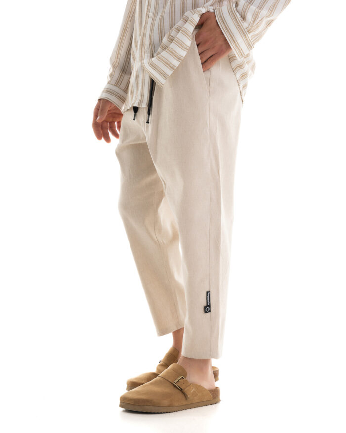 Παντελόνι Crop Bamboo Beige
