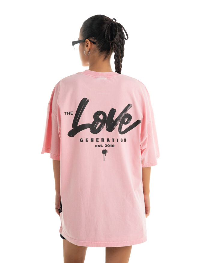 Boyfriend Oversized T-Shirt TLO435B Smoke Pink