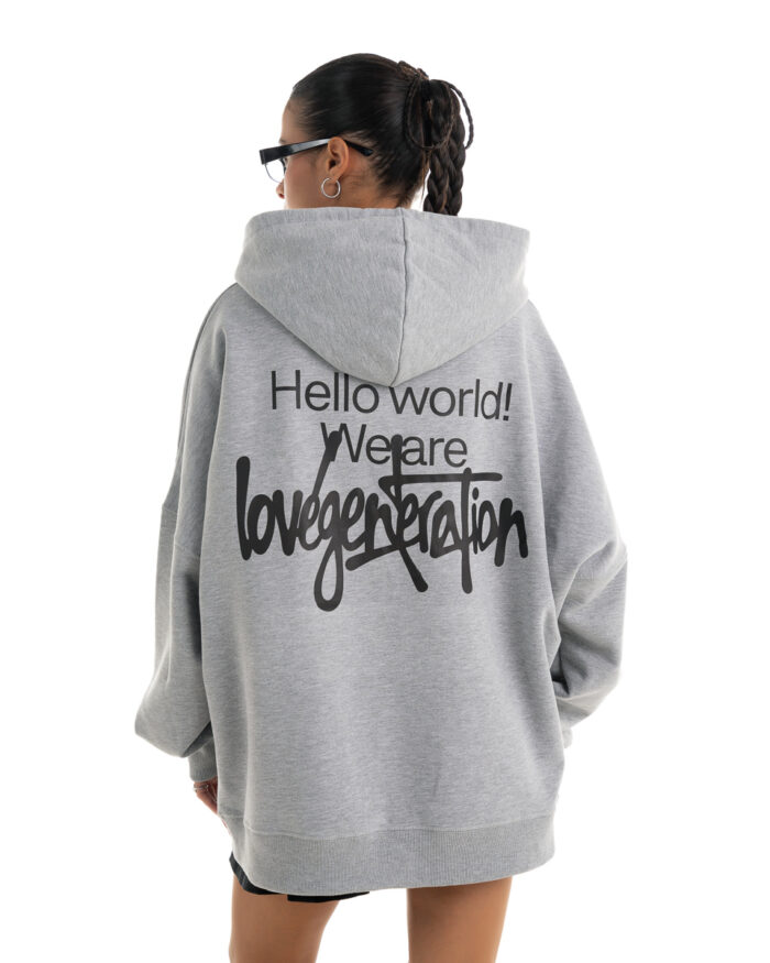 Boyfriend Super Oversized Hoodie HS474 Grey