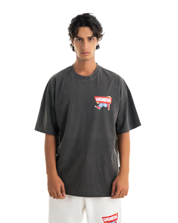 Oversized T-Shirt TDO463 Smoke Black
