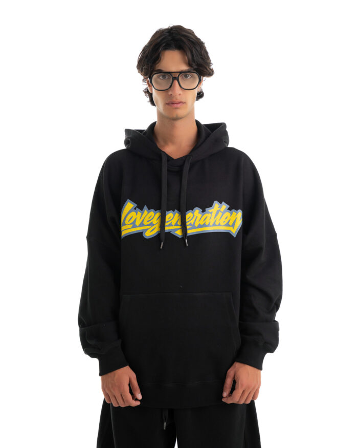 Super Oversized Hoodie HS464 Black