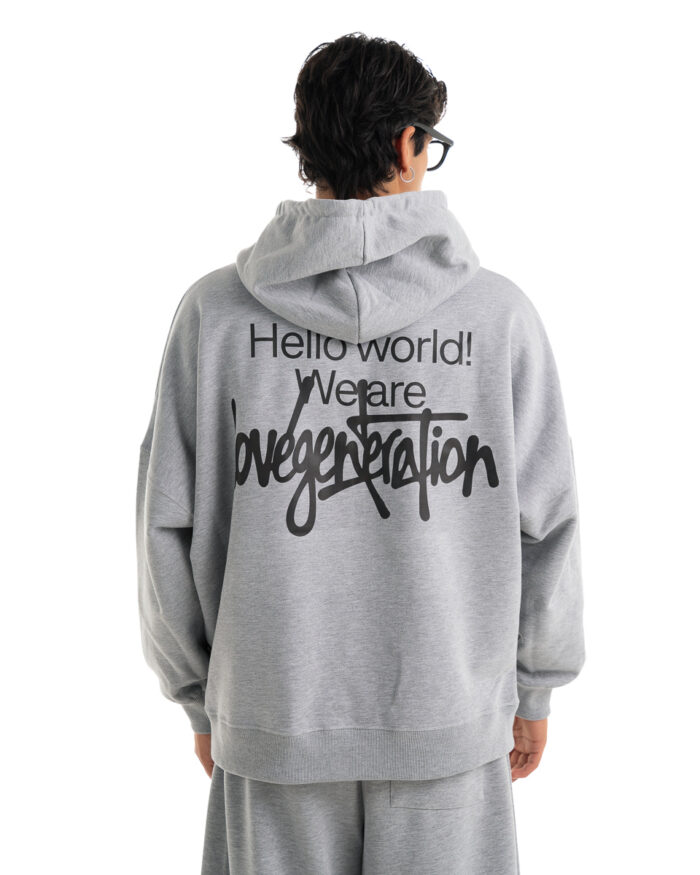 Super Oversized Hoodie HS474 Grey