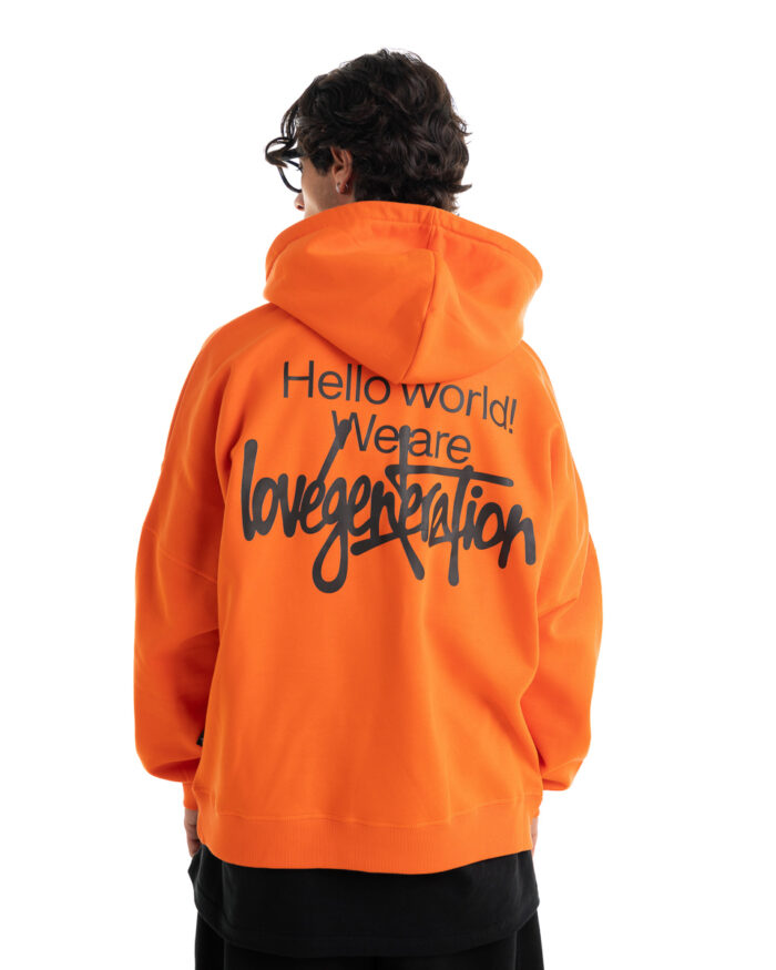 Super Oversized Hoodie HS474 Orange