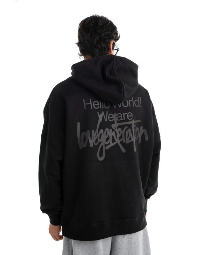 Super Oversized Hoodie HS474B Black