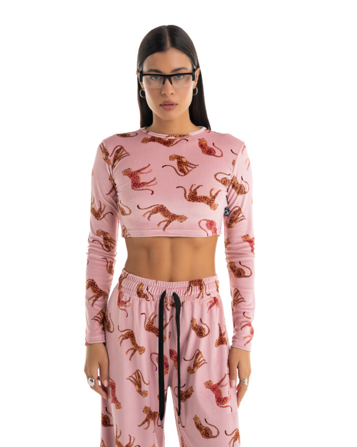 Velvet Crop Pink Panther